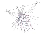 Un schéma géométrique montrant des lignes convergentes entre les points A, B, C et D.